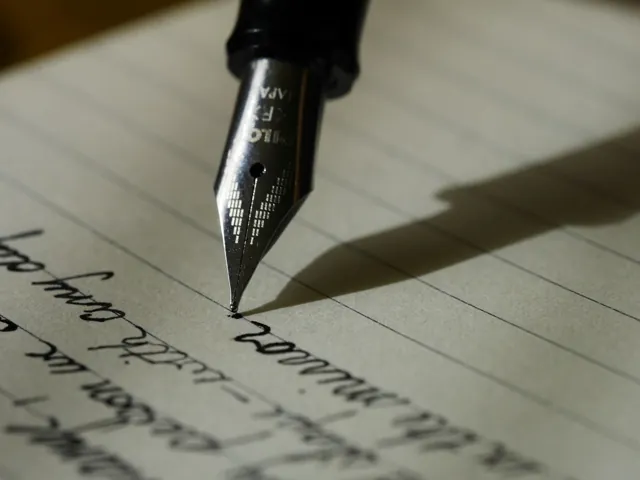 A fountain pen meeting a handwritten page